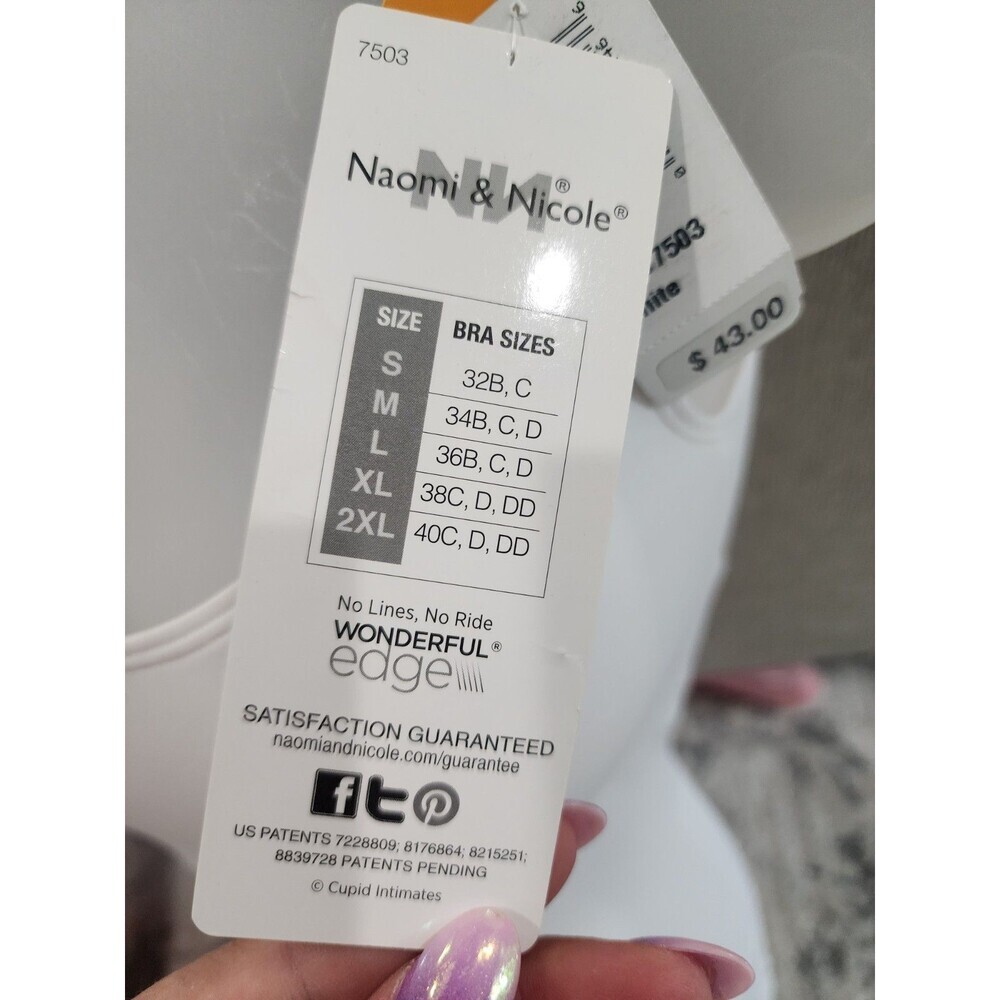 Naomi & Nicole Waist Shaping Tank 7503 White Small Firm Compression Slimming - Picture 3 of 11
